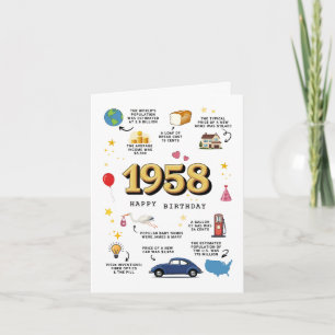 1958 Birthday Card For Dad or Mom