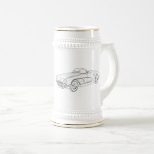 1958 Chevy Corvette Beer Stein