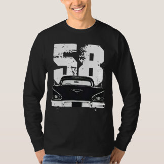 1958 Chevy Impala Back View with Year Silhouette T-Shirt