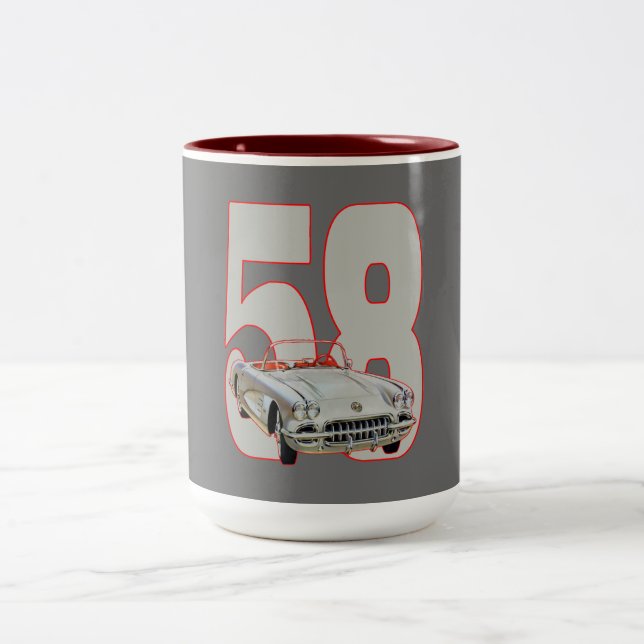 1958 Corvette Two-Tone Coffee Mug (Center)