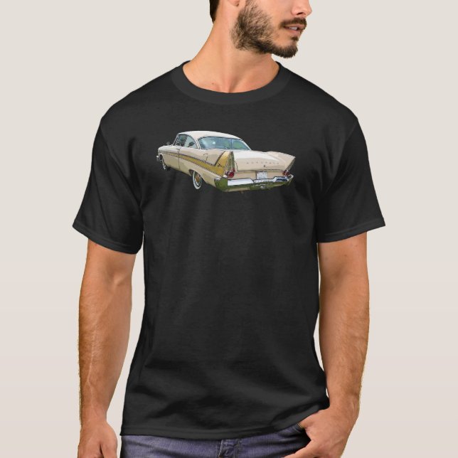 1958 cream and gold Plymouth Fury t-shirt (Front)