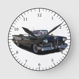 1958 Edsel Pacer Round Clock