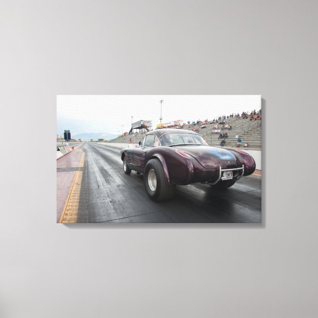 1958 gasser corvette canvas print (Front)