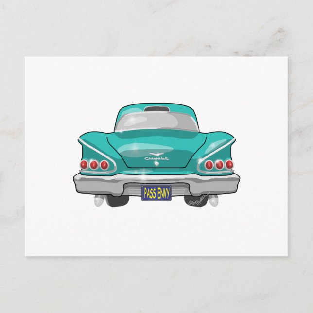 1958 Impala Pass Envy Postcard (Front)