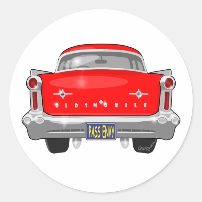 1958 Oldsmobile 88 Classic Round Sticker (Front)