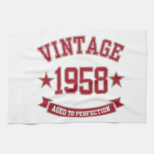 1958 Vintage Aged to Perfection Kitchen Towel
