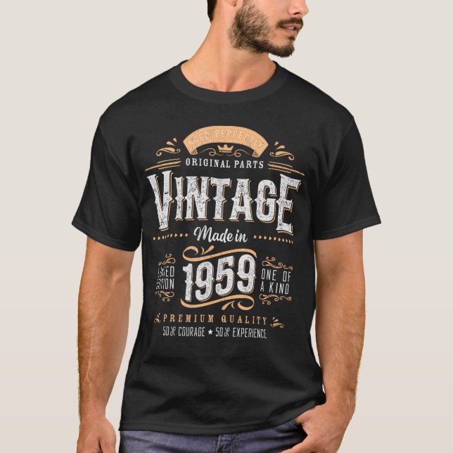 1959 65Th Birthday Decoration 65 Year Old Men T-Shirt (Front)