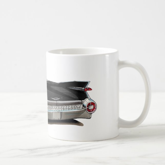 1959 Cadillac Black Car Coffee Mug (Right)