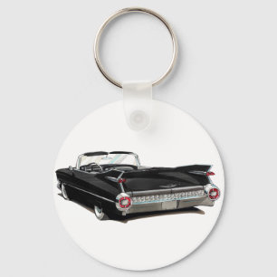 1959 Cadillac Black Car Keychain