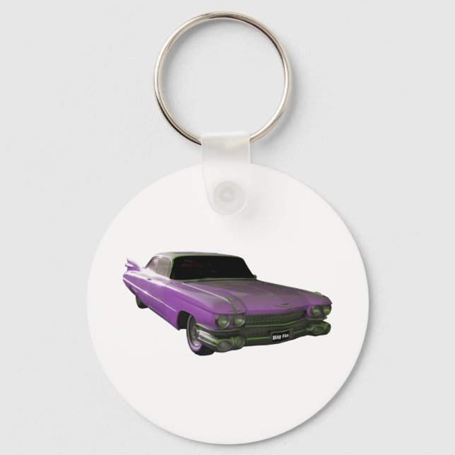1959 Cadillac purple Keychain (Front)