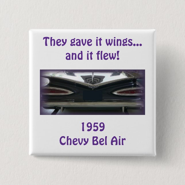 1959 Chevy Bel Air 2 Inch Square Button (Front)