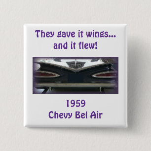 1959 Chevy Bel Air 2 Inch Square Button
