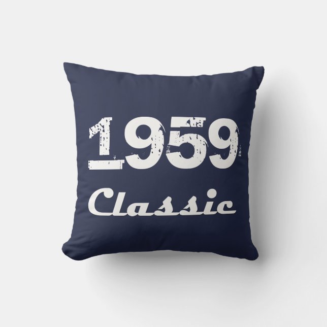 1959 Classic 60th Birthday Celebration Throw Pillow (Front)