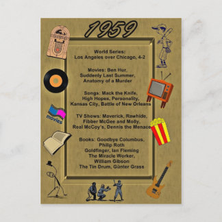 1959 Great Events Birthday Card