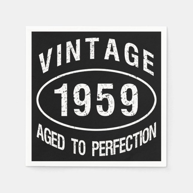 1959 Vintage Birthday Napkin (Front)