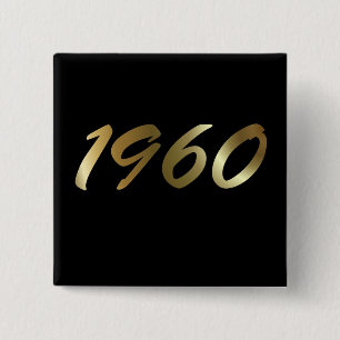 1960 2 INCH SQUARE BUTTON