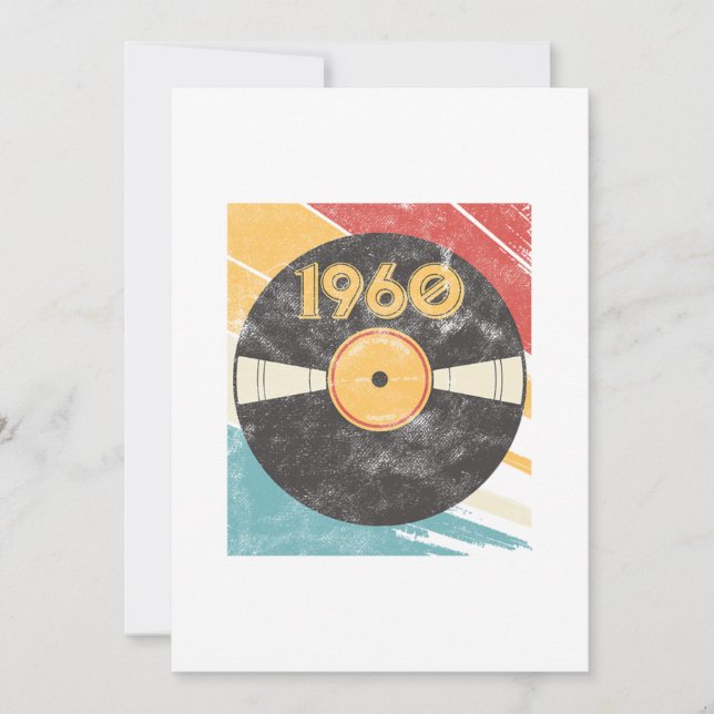 1960 60 th Birthday Celebration Vintage Gift Invitation (Front)