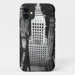1960: An aerial view of a Chicago skyscraper iPhone 11 Case