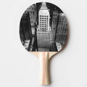 1960: An aerial view of a Chicago skyscraper Ping Pong Paddle