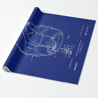 1960 Beer Barrel Blueprint Wrapping Paper