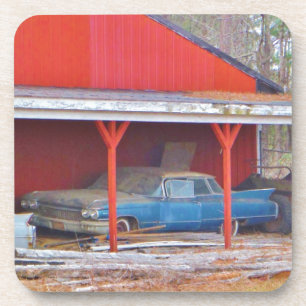 1960 BLUE SADAND DEVILLE Antique car Coaster