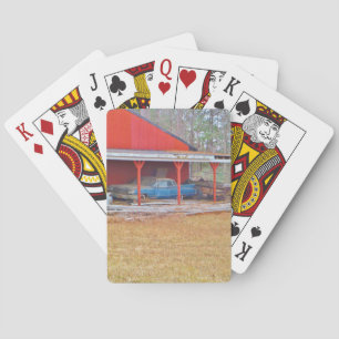 1960 BLUE SADAND DEVILLE Antique car Playing Cards