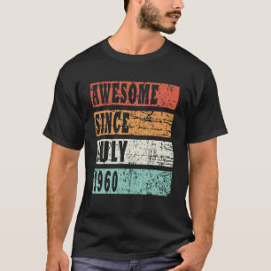 1960 Born In July Retro  Idea 1 T-Shirt