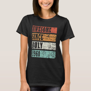 1960 Born In July Retro  Idea 1 T-Shirt
