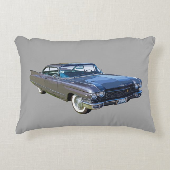 1960 Cadillac Antique Luxury Car Decorative Pillow (Front)
