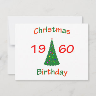 1960 Christmas Birthday Holiday Card