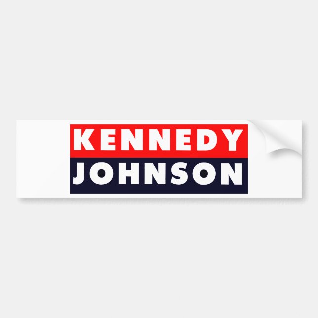 1960 Kennedy Johnson Bumper Sticker (Front)