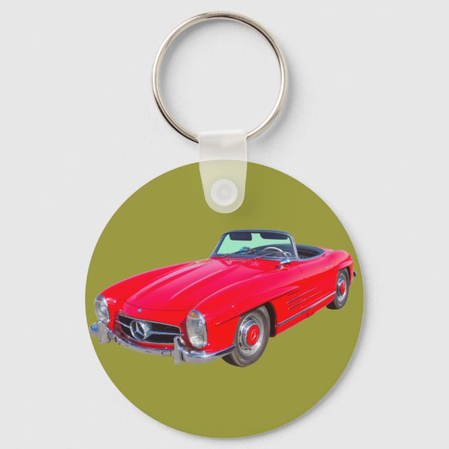 1960 Mercedes Benz 300 SL Convertible Keychain (Front)
