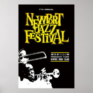1960 Newport Jazz Festival jazz poster - Nina