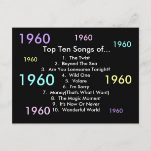 1960 Songs Postcard
