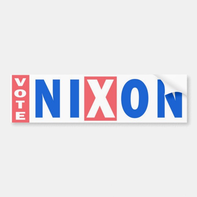 1960 Vote Nixon Vintage Bumper Sticker (Front)