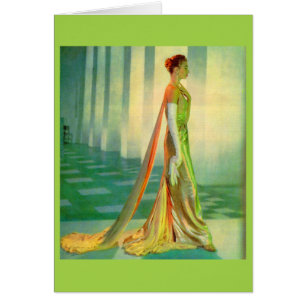 1960s beautiful lady in evening gown