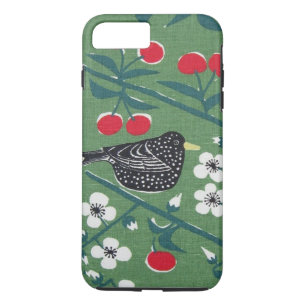1960s Bird Cherry Vintage Barkcloth Phone Case