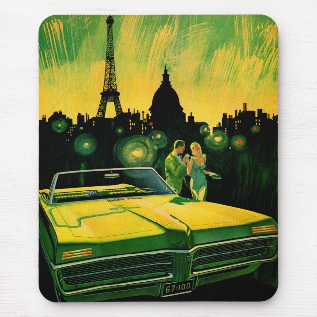 1960s Bonneville convertible Mouse Pad (Front)