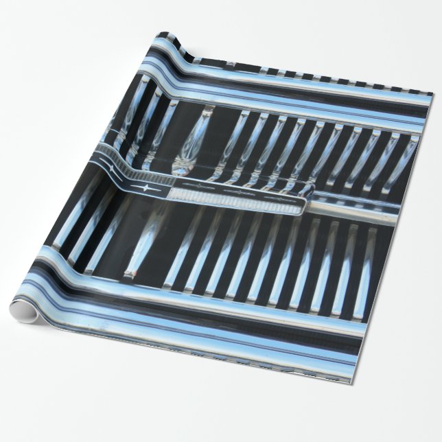 1960's Classic Mercury Grill Wrapping Paper (Unrolled)