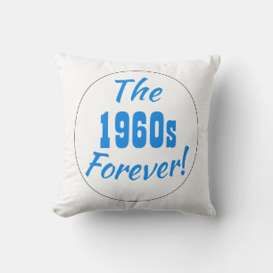 1960s Decade Saying Retro Fun 60s Typography Throw Pillow