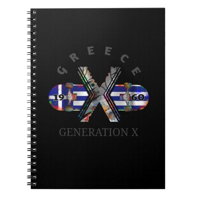 1960's Generation X Greece Skateboard Notebook (Front)