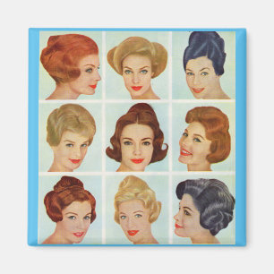 1960s hairstyles grid magnet