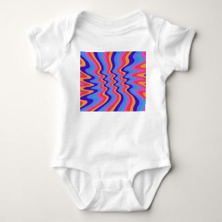 1960s Hippie Trippy Retro Wallpaper Baby Bodysuit