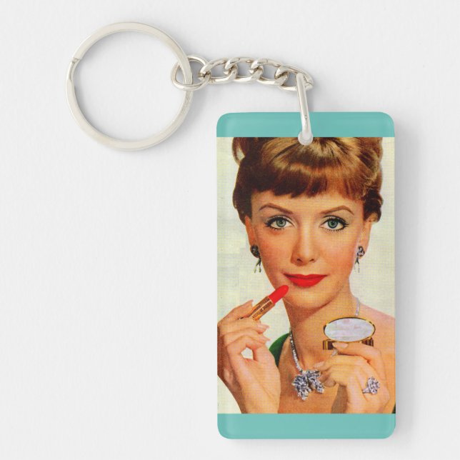 1960s lipstick lady keychain (Front)