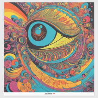 1960s Psychedelic Horror Vacui Art Pattern