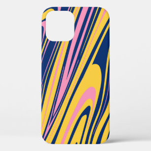 1960s Style Colour Waves Backgrounds. Wavy Psyched iPhone 12 Case