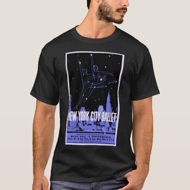 1960s Vintage Ballet Poster New York City Ballet C T-Shirt (Front)