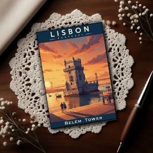 1960s Vintage Lisbon, Portugal Travel Postcard