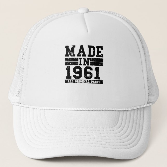 1961 Birthday Vintage Saying Trucker Hat (Front)