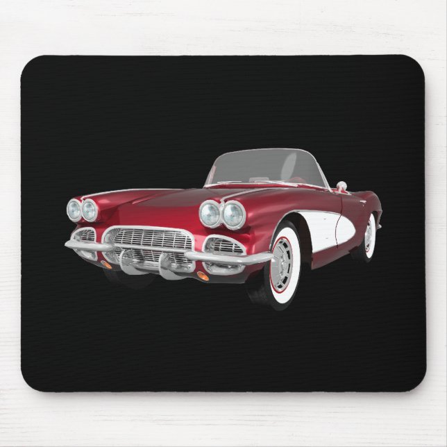 1961 Corvette C1: Candy Apple Finish: Mouse Pad (Front)